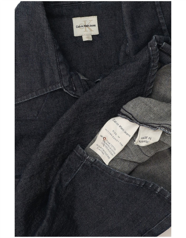 CALVIN KLEIN JEANS Camisa vaquera para mujer UK 40 Algodón azul marino mediano