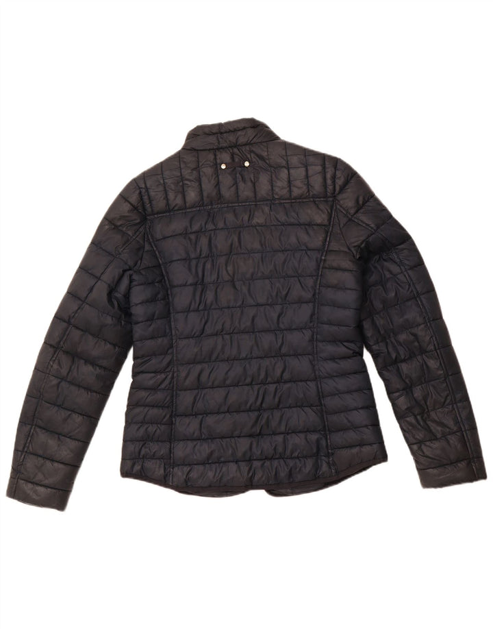 JOULES Chaqueta acolchada para mujer UK 12 Mediana Negro Poliéster