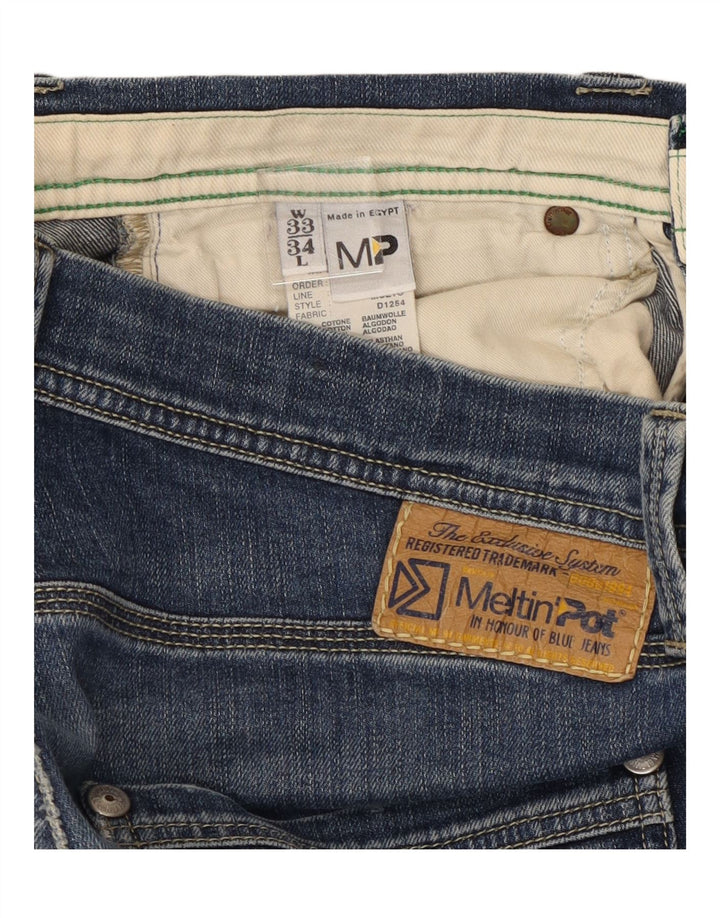 Meltin' Pot Vaqueros rectos para mujer W33 L34 Algodón azul