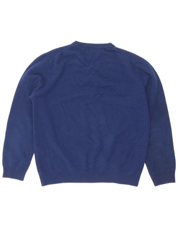 Gant Jersey con cuello en V para mujer UK 44 Large Blue Lambswool