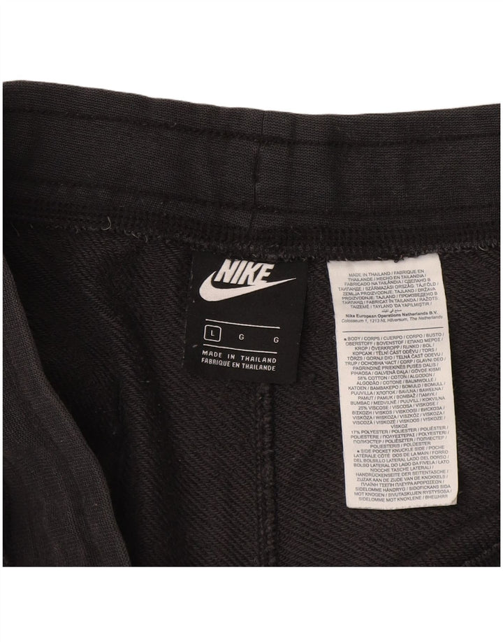 Nike - Pantalones cortos deportivos con gráficos para hombre, talla grande, algodón negro