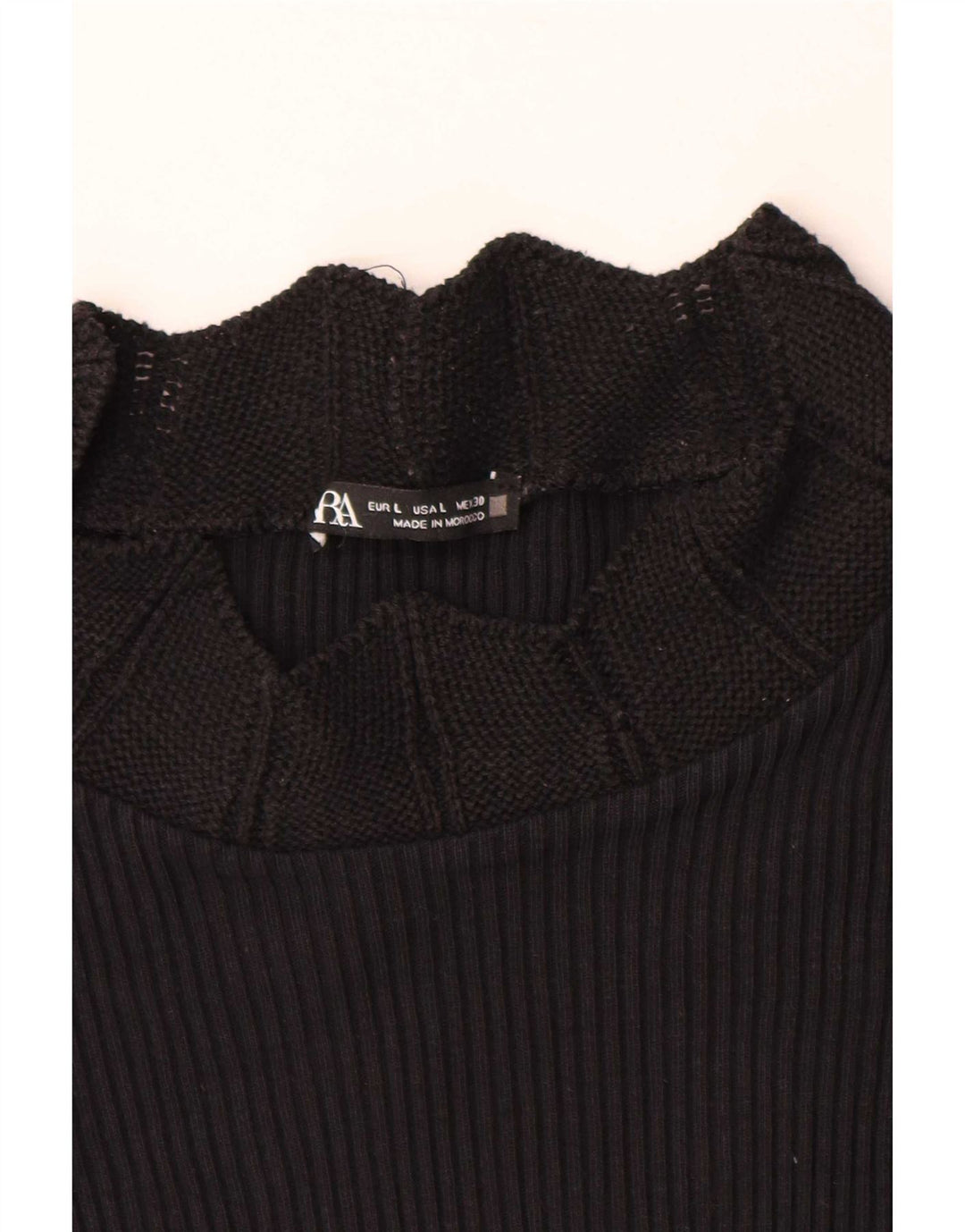 Zara Mujer Camiseta Top Reino Unido 44 Grande Negro