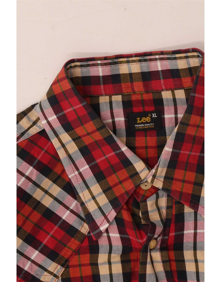 Lee Camisa De Franela Para Hombre XL A Cuadros Rojos