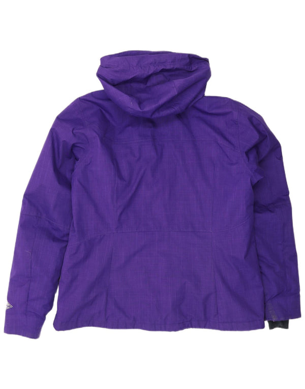 Columbia Chaqueta cortavientos con capucha para mujer ES 40 XL Poliéster morado