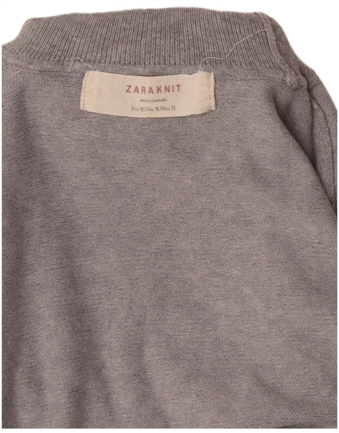 Zara - Jersey con cuello vuelto para mujer, talla 40, color gris medio