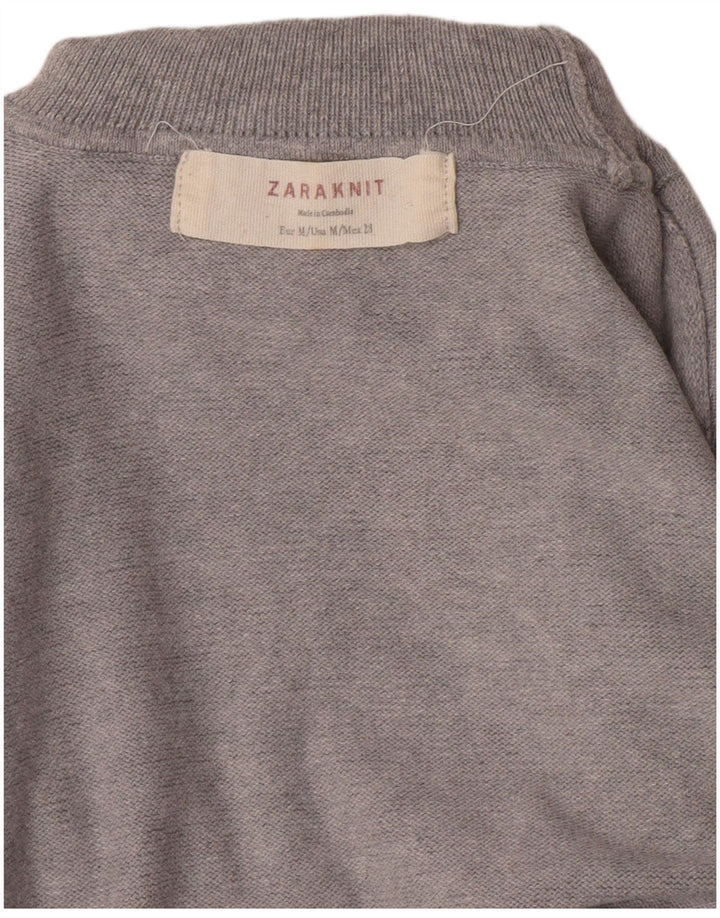 Zara - Jersey con cuello vuelto para mujer, talla 40, color gris medio