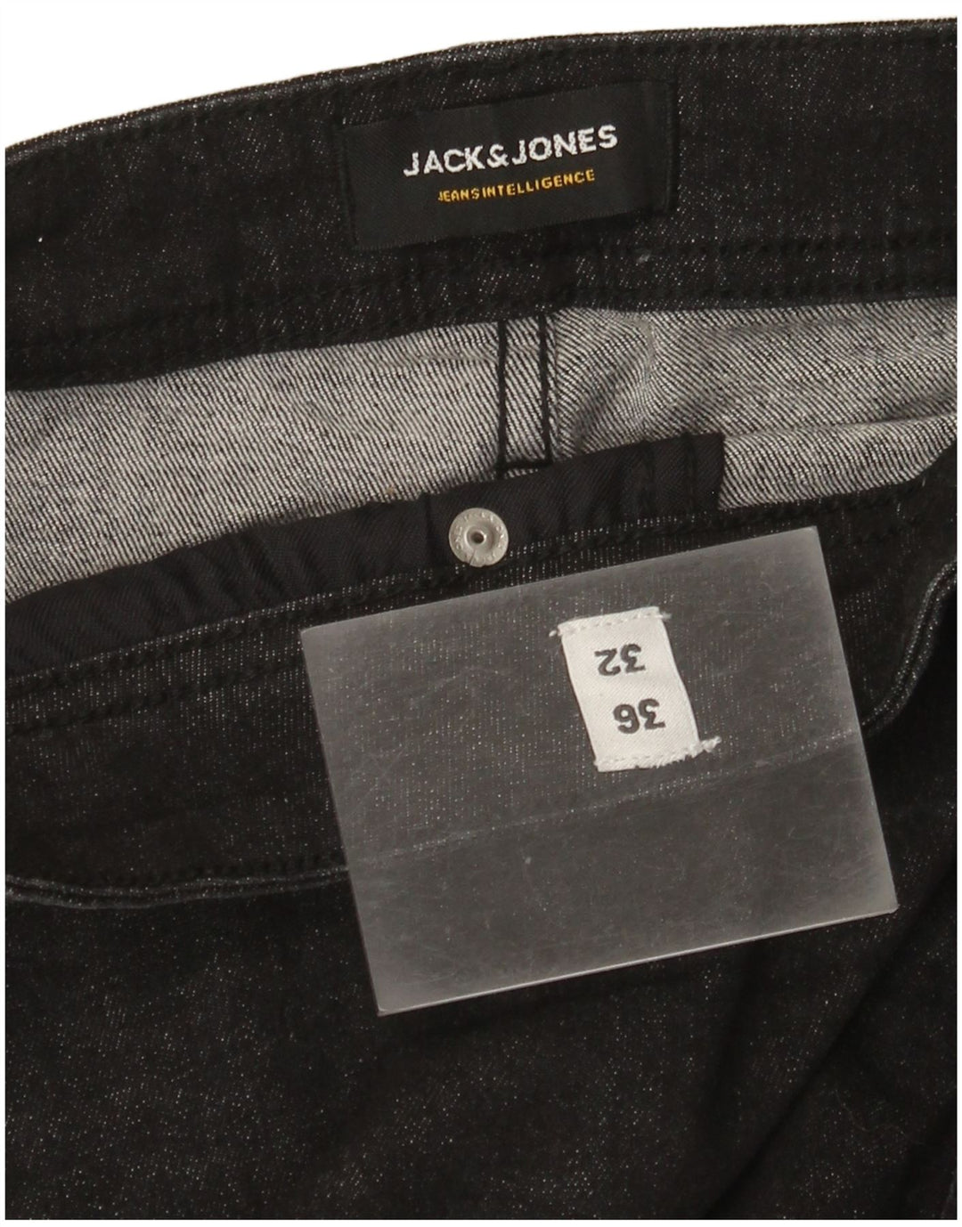 Jack & Jones Vaqueros ajustados para hombre W36 L32 Algodón negro