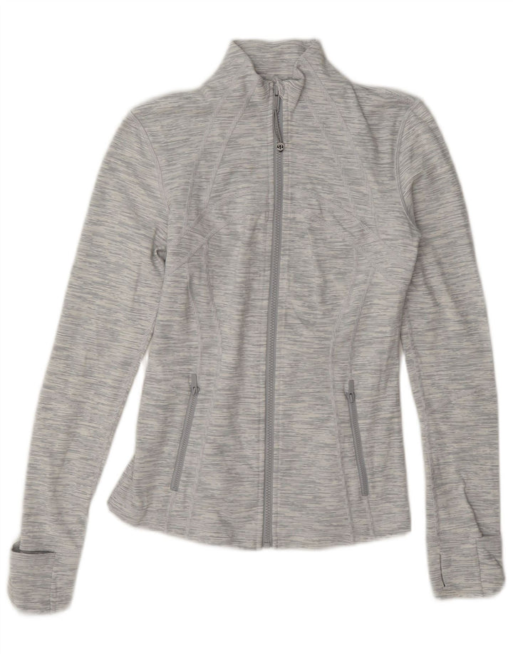 Lululemon - Chaqueta de chándal para mujer, talla 6, color gris medio moteado