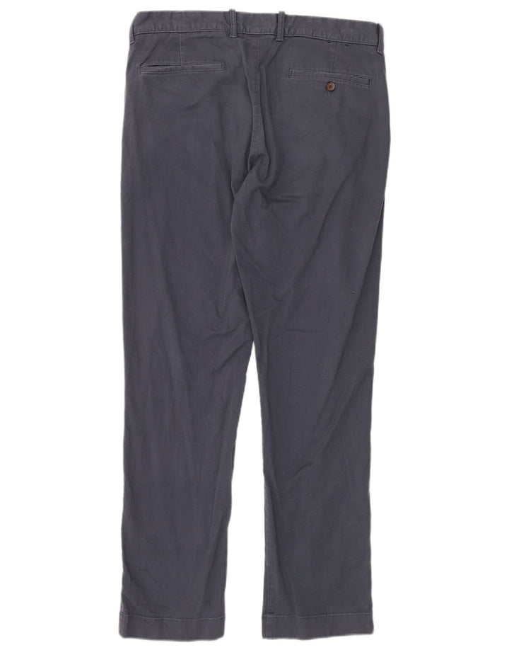 J. CREW Pantalones chinos rectos flexibles para hombre W33 L32 Algodón azul marino