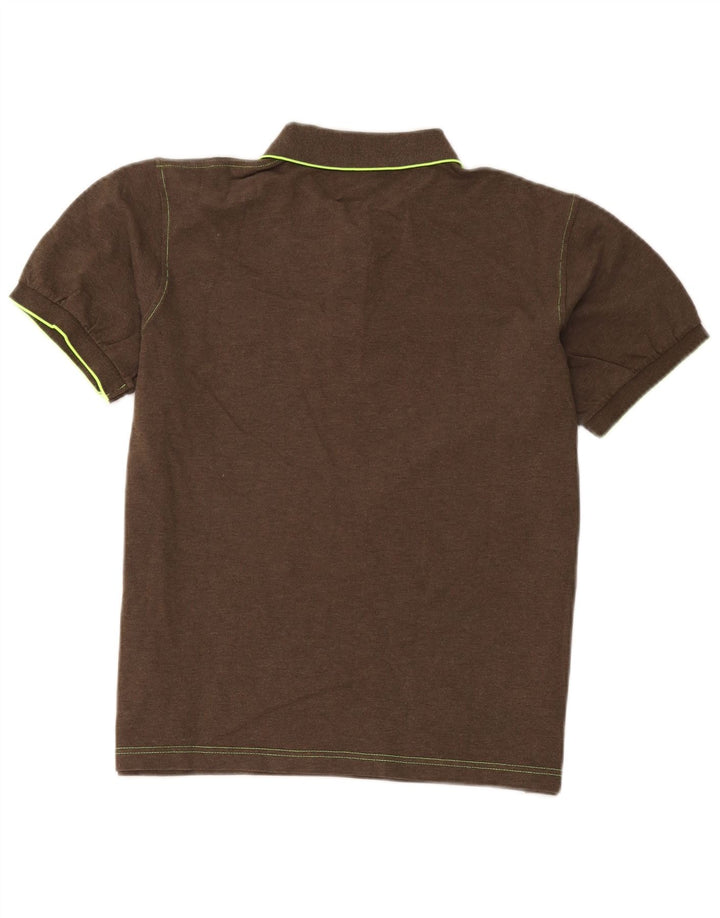 Sun68 Polo para hombre grande de algodón marrón