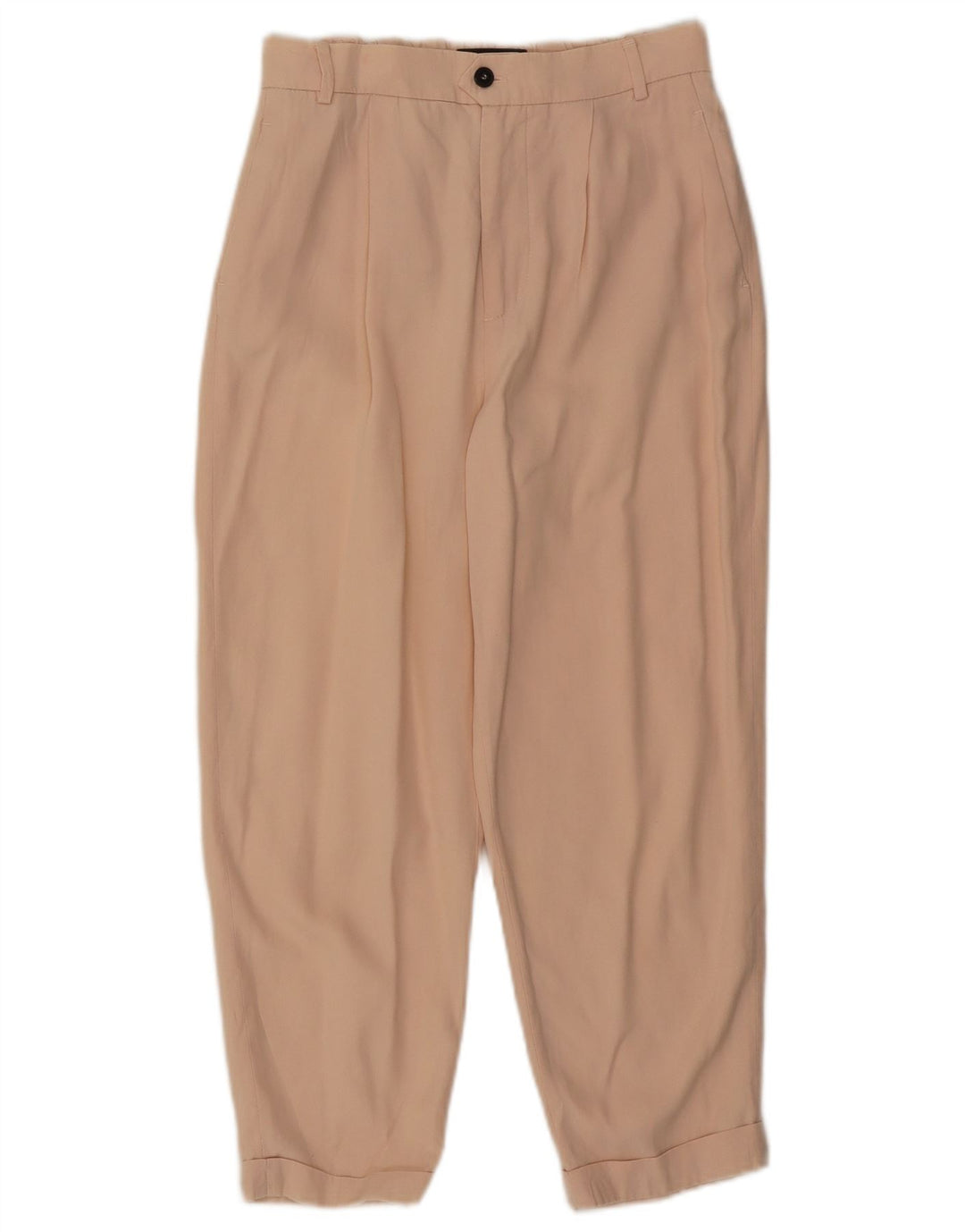 Zara Mujer Pantalones Capri Pegged Pequeño W26 L22 Beige