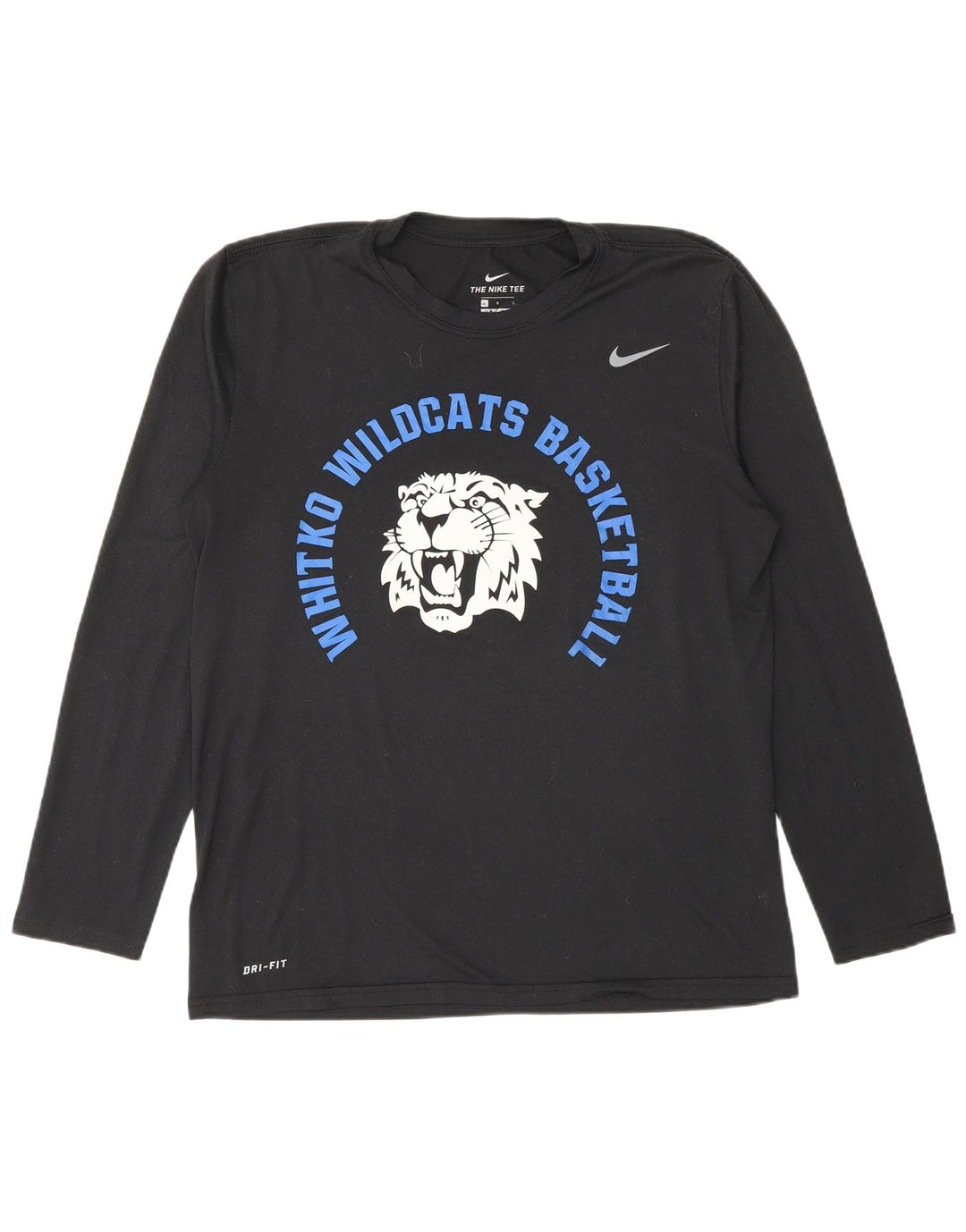 Nike Mens Wildcats Graphic Top manga larga poliéster negro grande