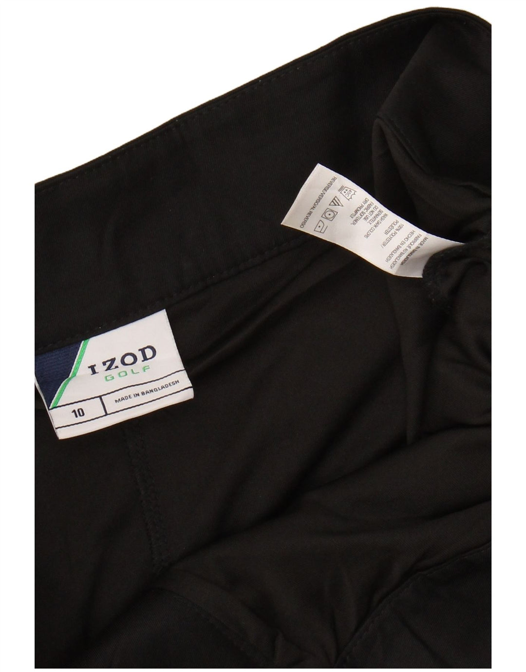 Falda pantalón para mujer IZOD grande W32 L7 poliéster negro