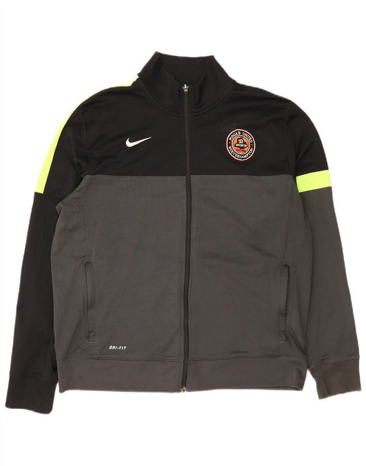 Nike Hombre Dri Fit Chándal Top Chaqueta XL Gris Colorblock Poliéster