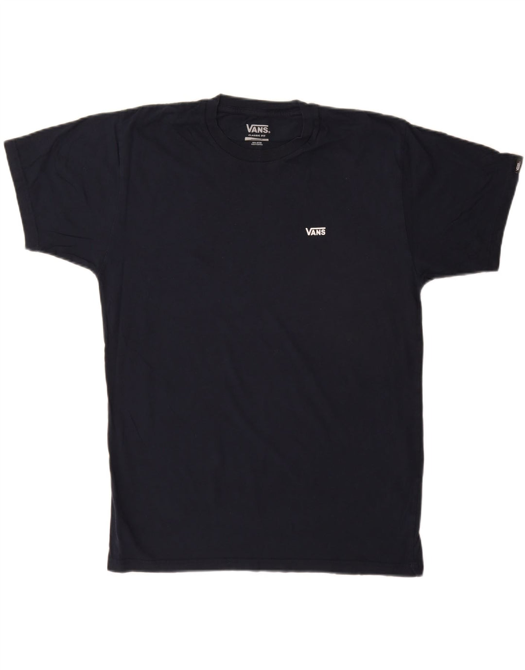 Vans Hombre Classic Fit Camiseta Top Medium Azul Marino Algodón
