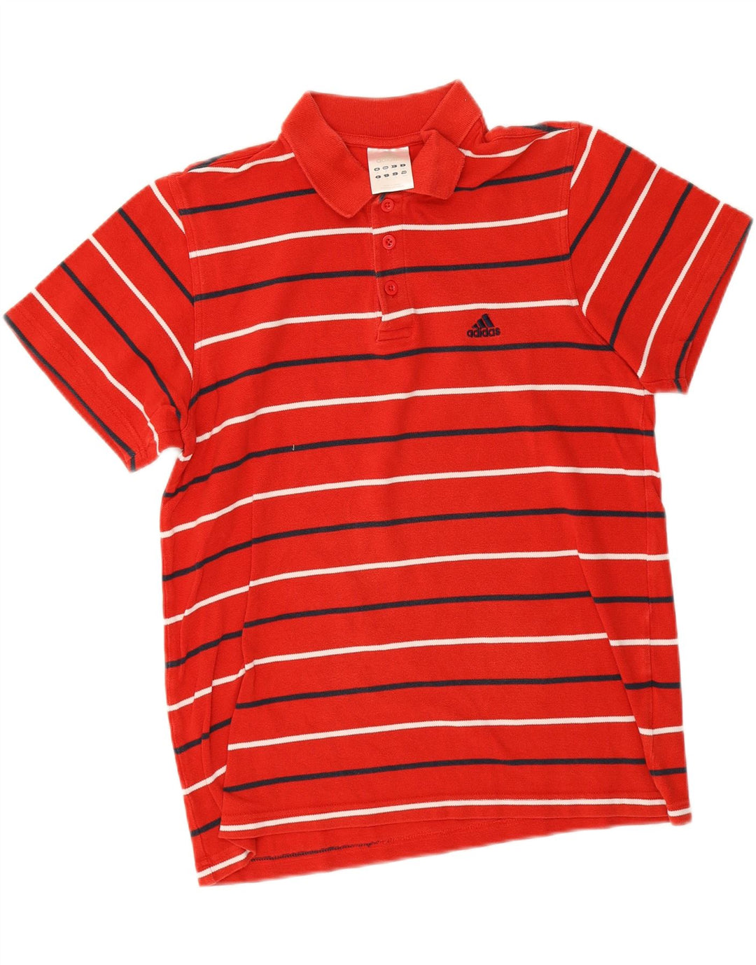 Polo Adidas Hombre De Algodón A Rayas Rojo Medio