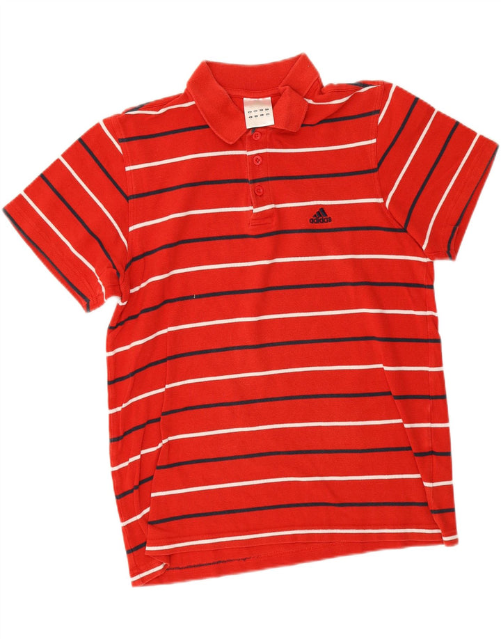 Polo Adidas Hombre De Algodón A Rayas Rojo Medio