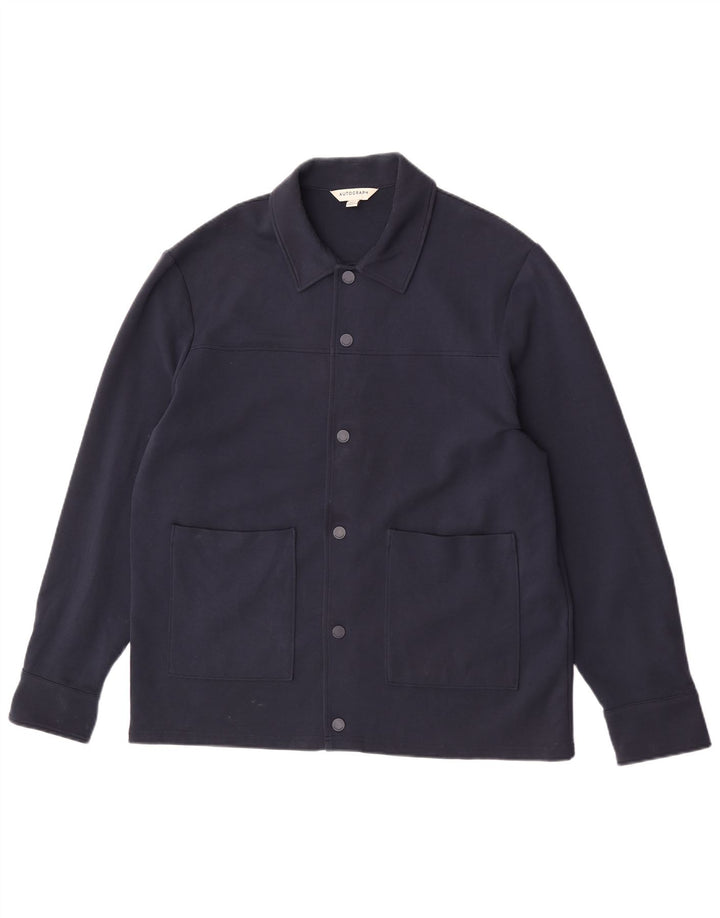Marks & Spencer Chaqueta Bomber Autograph para Hombre Reino Unido 40 Grande Algodón Azul Marino