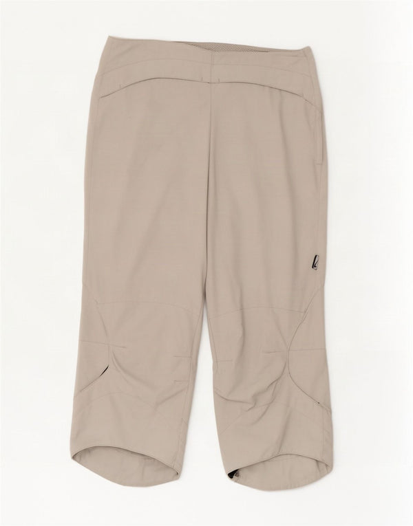 Nike Pantalones Capri para Mujer UK 12 Medium W28 L20 Beige Nylon Deportes