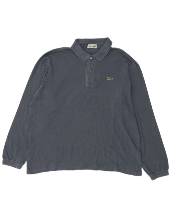Lacoste Polo de manga larga para hombre talla 7 2XL algodón azul marino