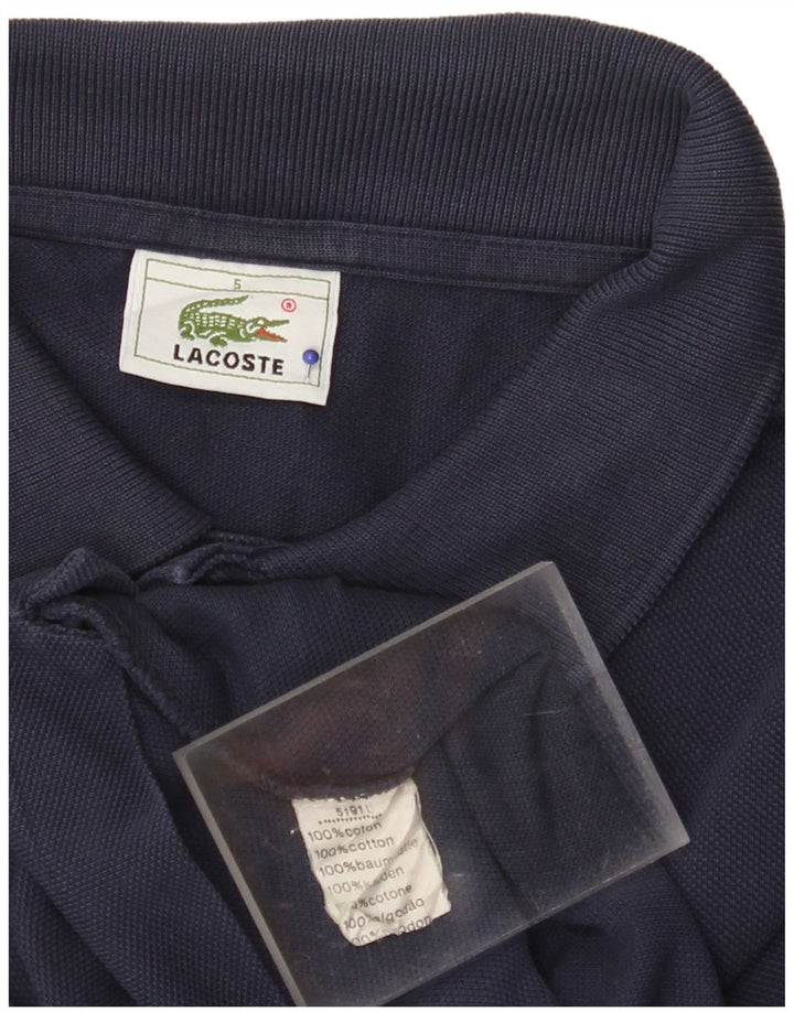 LACOSTE Polo para hombre talla 5 grande algodón azul marino