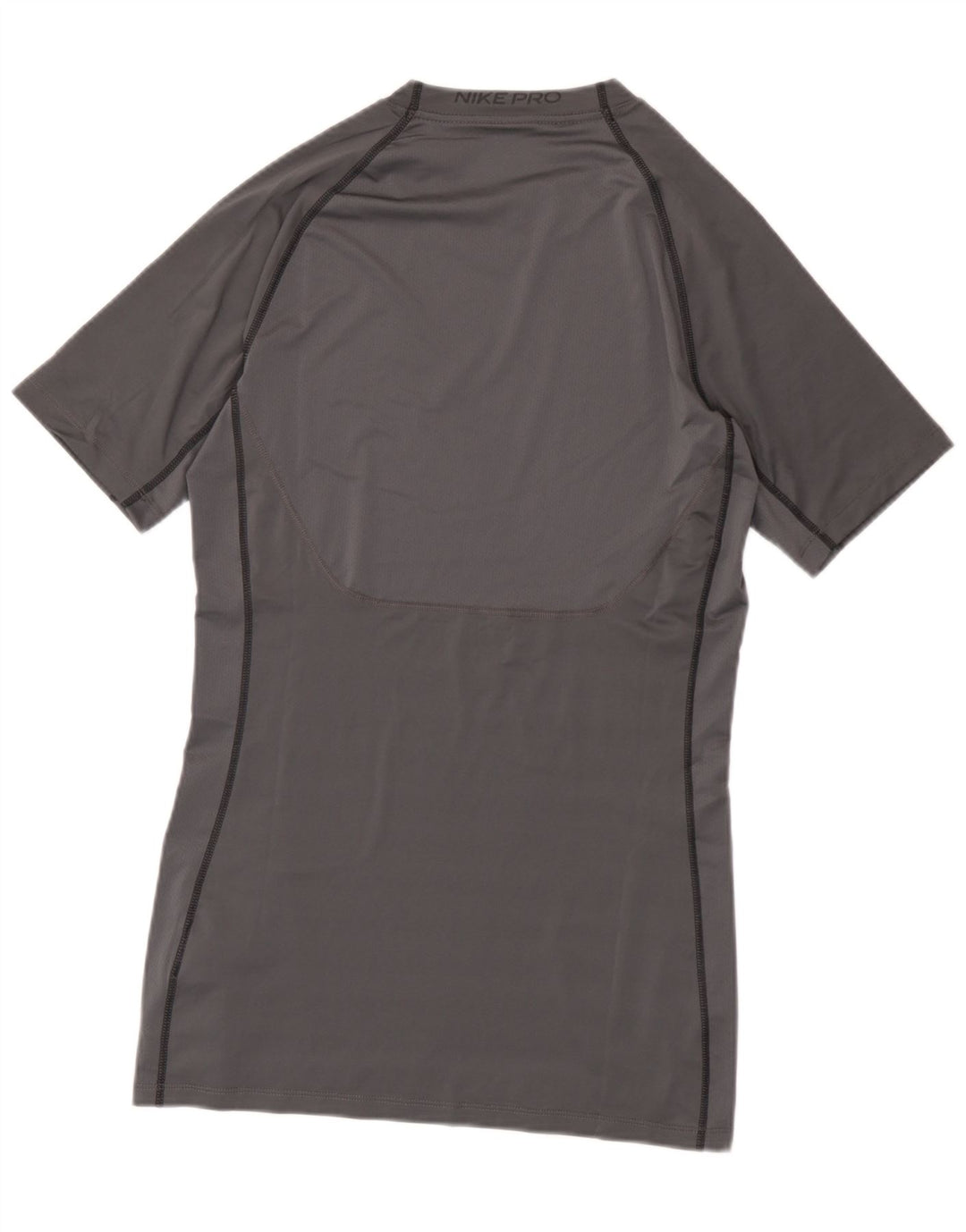 Nike Camiseta Dri Fit Slim Fit Graphic para Hombre Top Grande Gris Poliéster