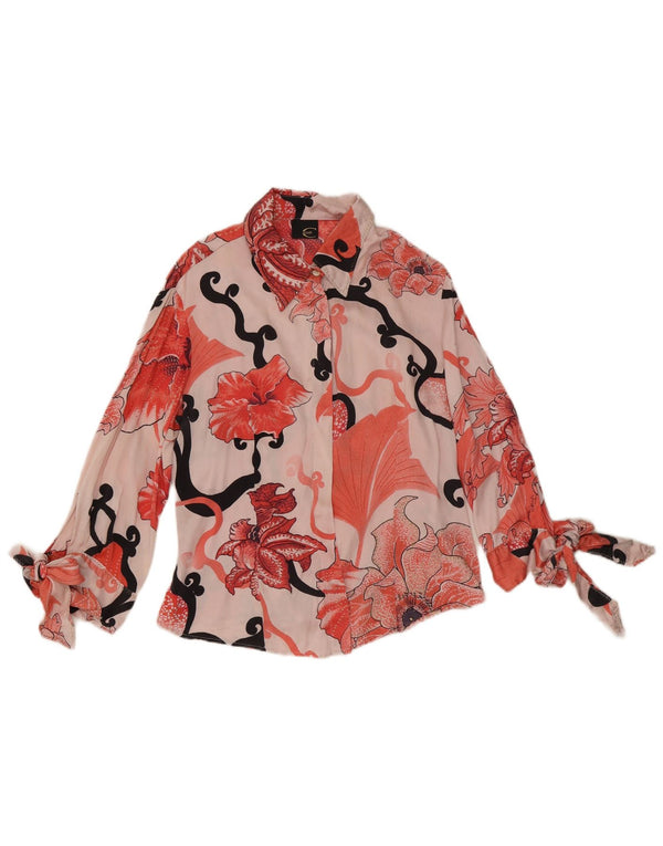 Just Cavalli Blusa para mujer UK 10 Small Pink Floral