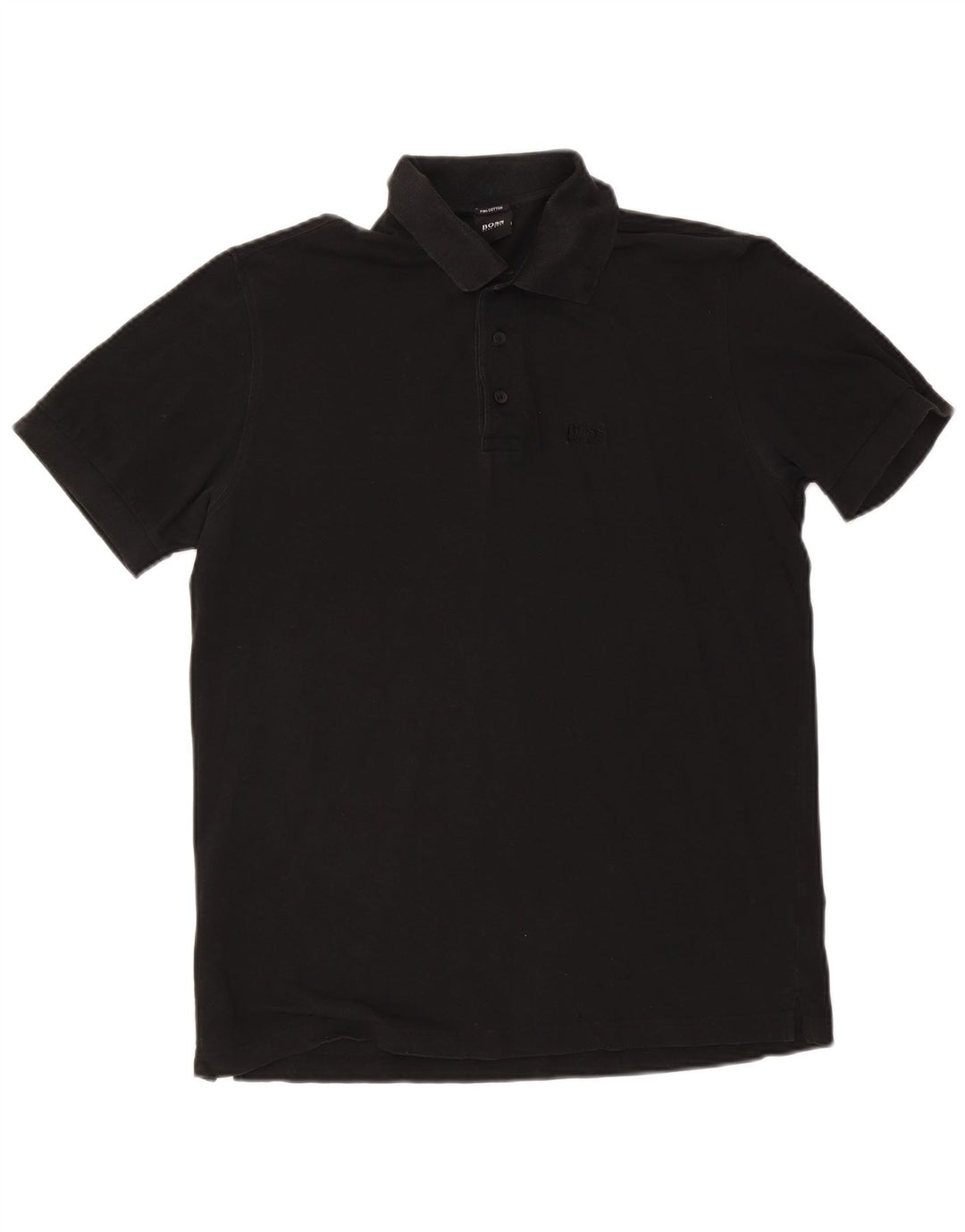 Polo Hugo Boss Hombre Algodón Negro Medio