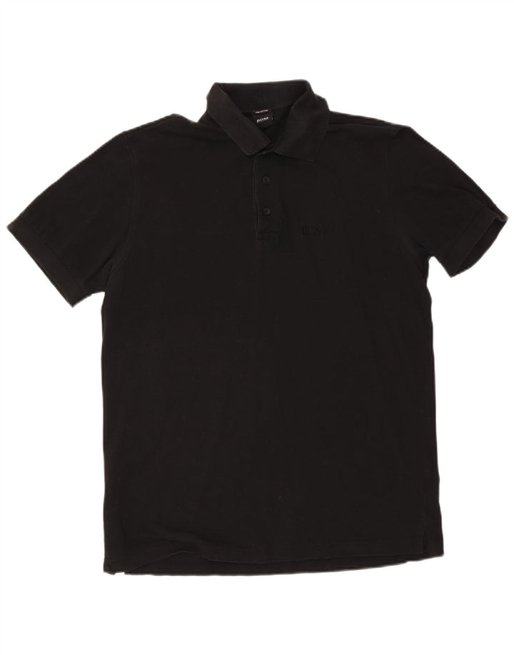 Polo Hugo Boss Hombre Algodón Negro Medio