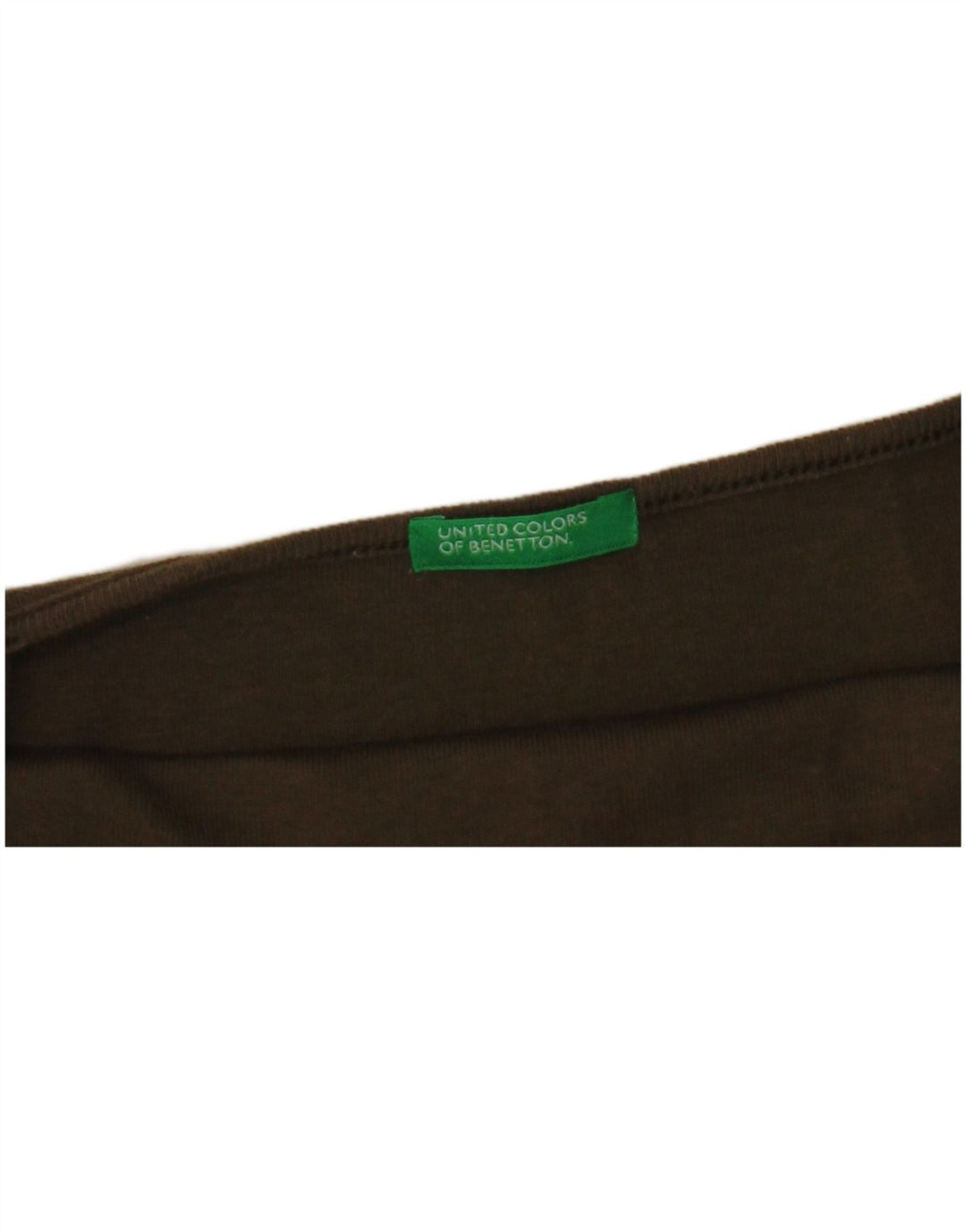 BENETTON Top corto de tirantes para mujer UK 4 XS Caqui