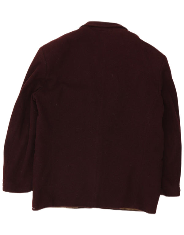 Wampum Chaqueta tipo blazer de 2 botones para hombre UK 42 XL Lana burdeos