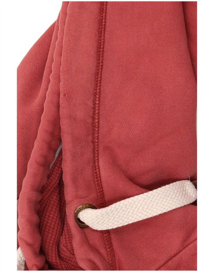 Fat Face Sudadera con capucha y cremallera para hombre, talla grande, algodón rojo