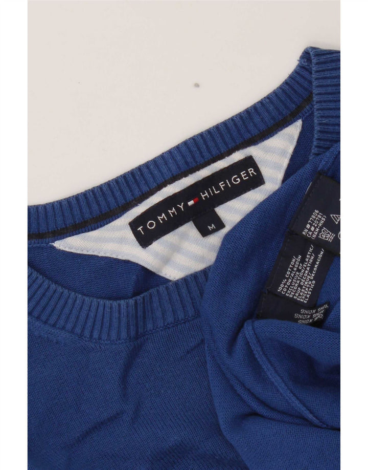 Tommy Hilfiger Jersey Regular Fit con Cuello Redondo para Hombre de Algodón Azul Medio