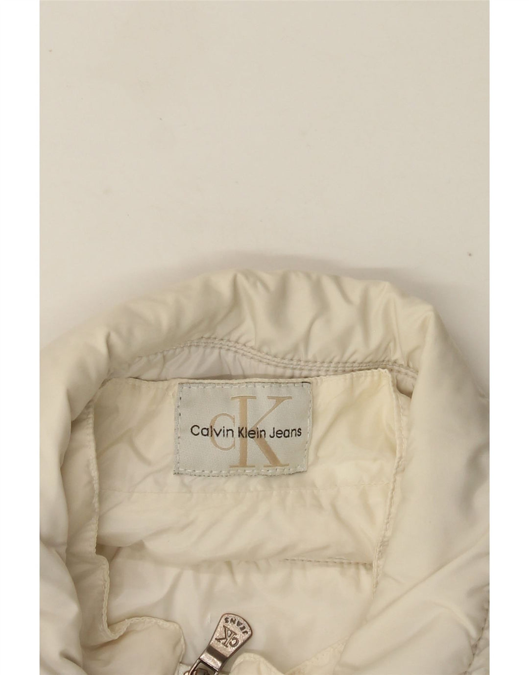 Calvin Klein Jeans Chaqueta utilitaria para hombre UK 38 Medium White