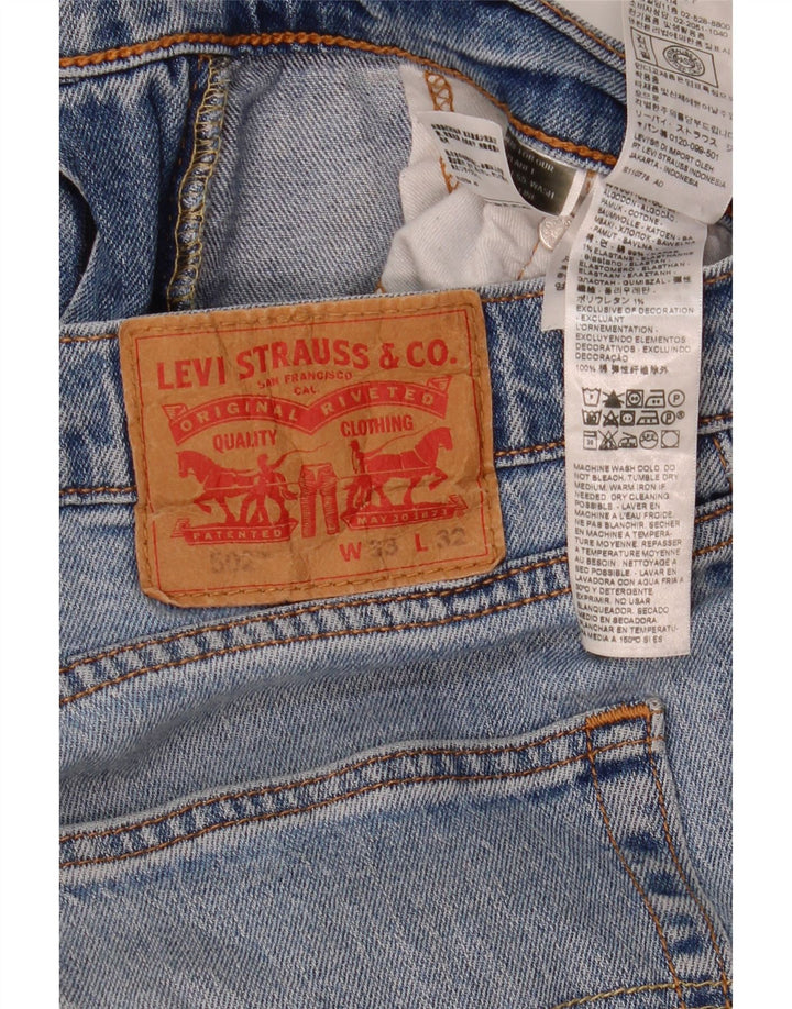 Levi's Vaqueros rectos 502 para hombre W33 L32 Algodón azul