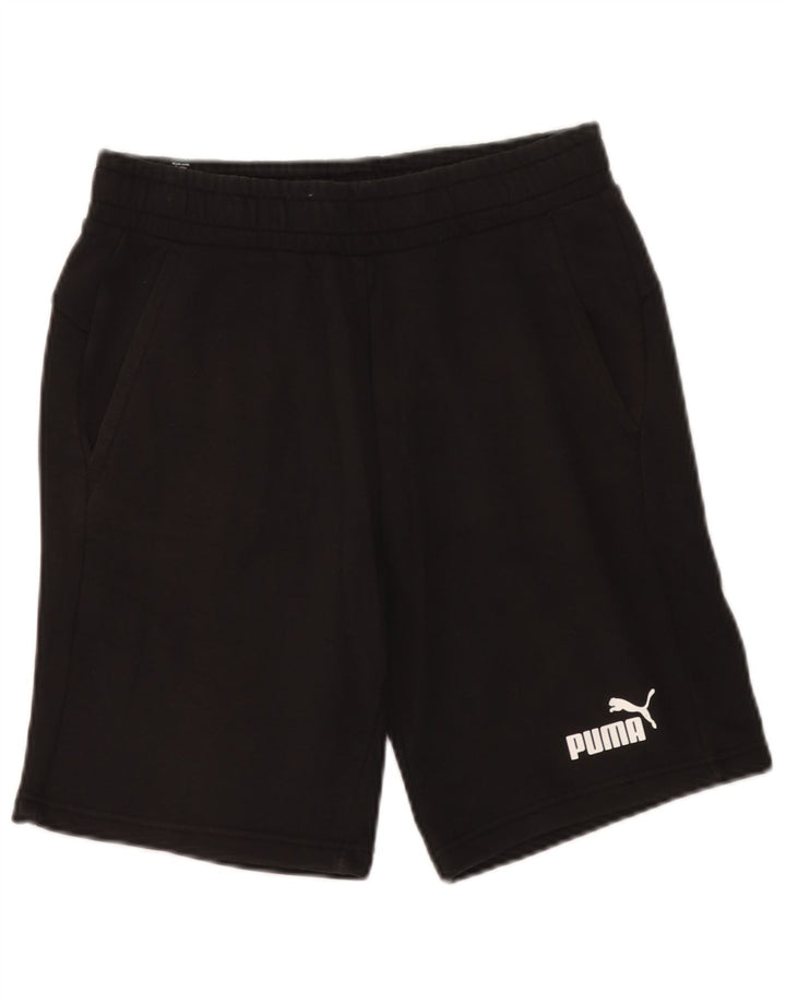 Pantalones cortos deportivos Puma para hombre de algodón negro mediano