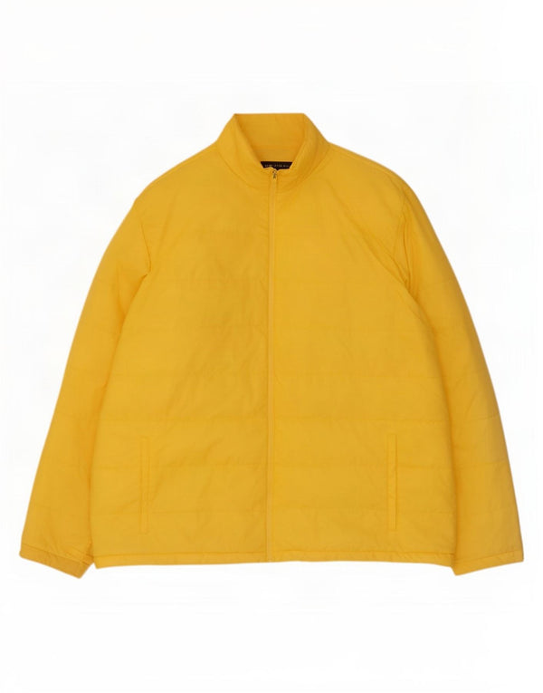 Lands End Chaqueta acolchada con forro para hombre IT 50/52 2XL Nylon amarillo