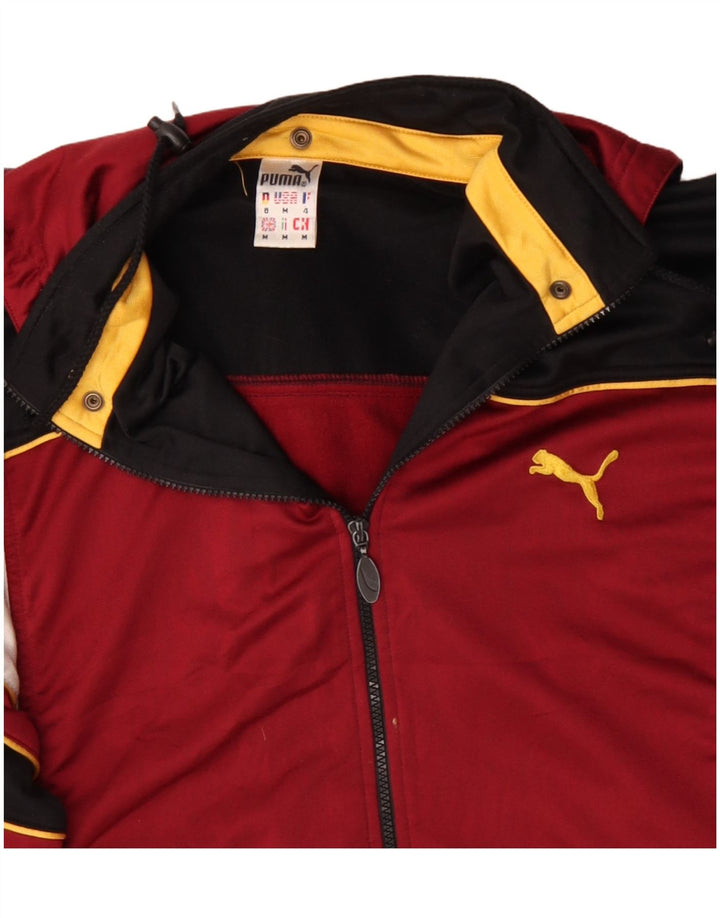 Puma Chaqueta De Chándal Con Capucha Y Gráfico Para Hombre Color Block En Burdeos Medio