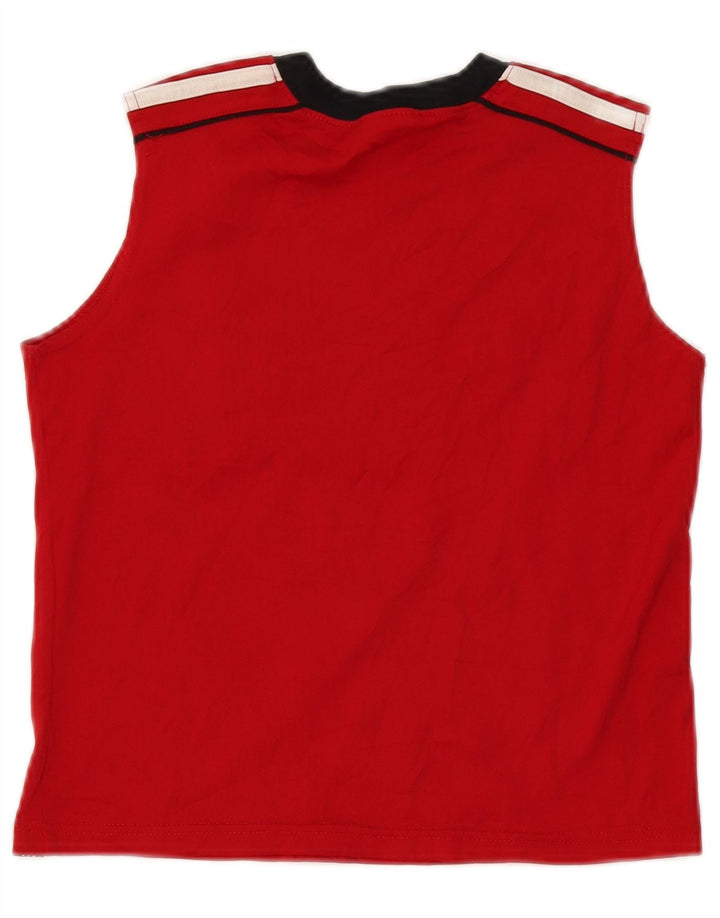 Adidas Camiseta sin mangas estampada para niños 6-7 años Rojo Colorblock Poliéster