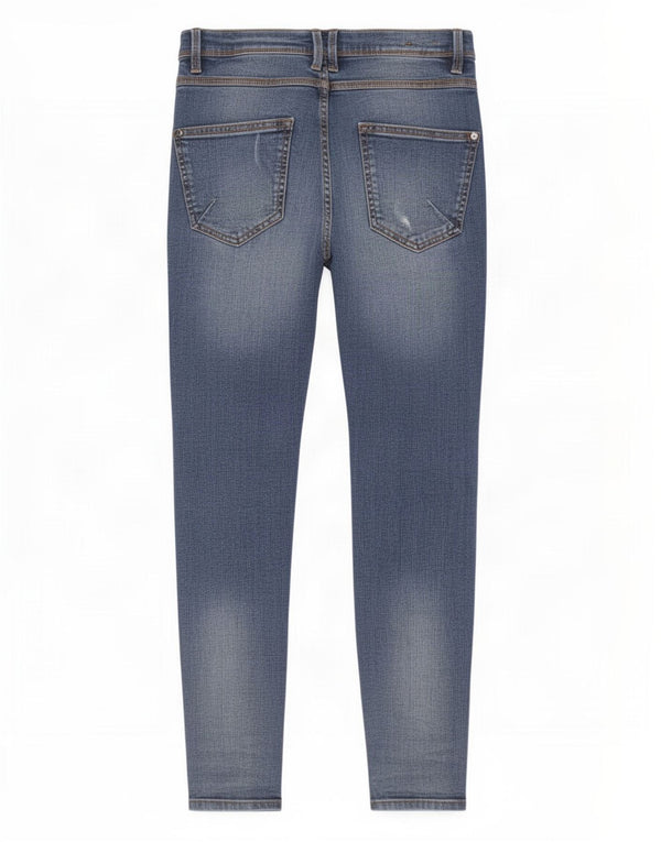 Zara Jeans ajustados desgastados para hombre EU 38 Small W30 L26 Algodón azul