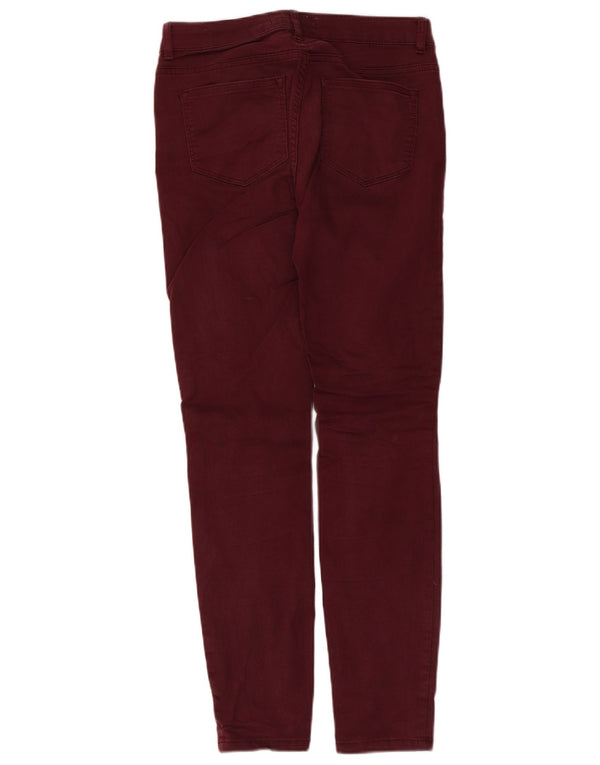 Pantalones informales ajustados para mujer Fat Face UK 8 Small W28 L27 Granate