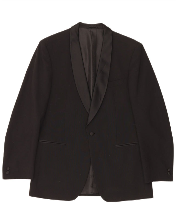 Wilvorst Chaqueta tipo blazer con 1 botón para hombre UK 38 Medium Black New Wool