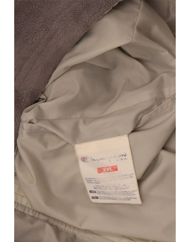 Champion Chaqueta polar reversible con capucha para hombre UK 44 2XL Poliéster gris