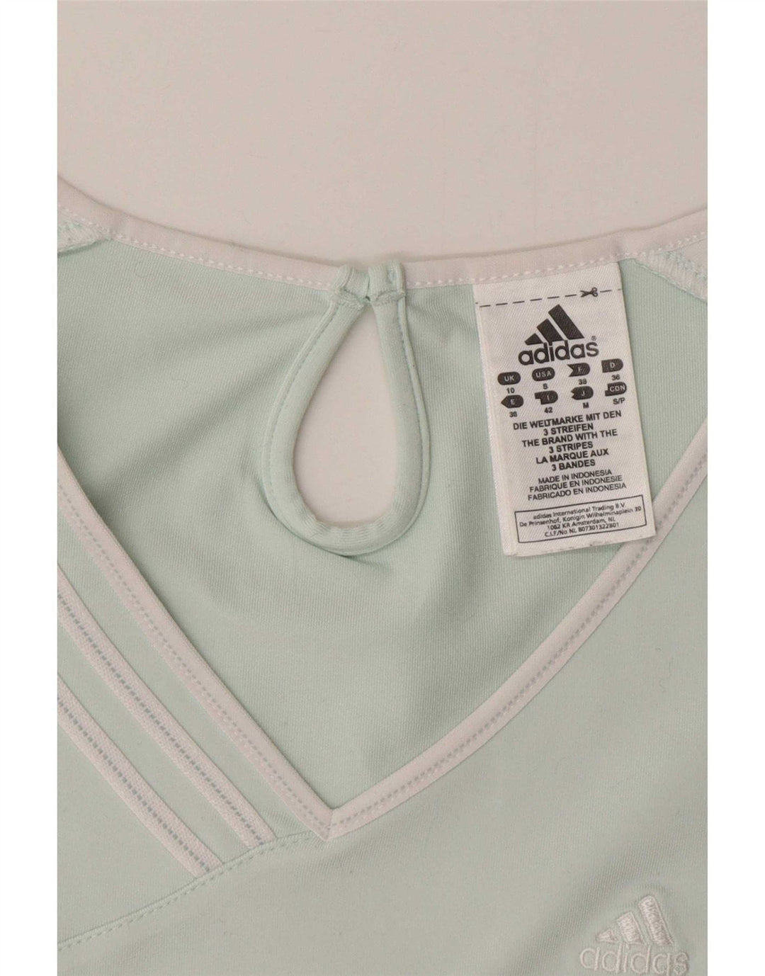 Adidas Mujer Climalite Camiseta Top UK 10 Pequeño Poliéster Turquesa