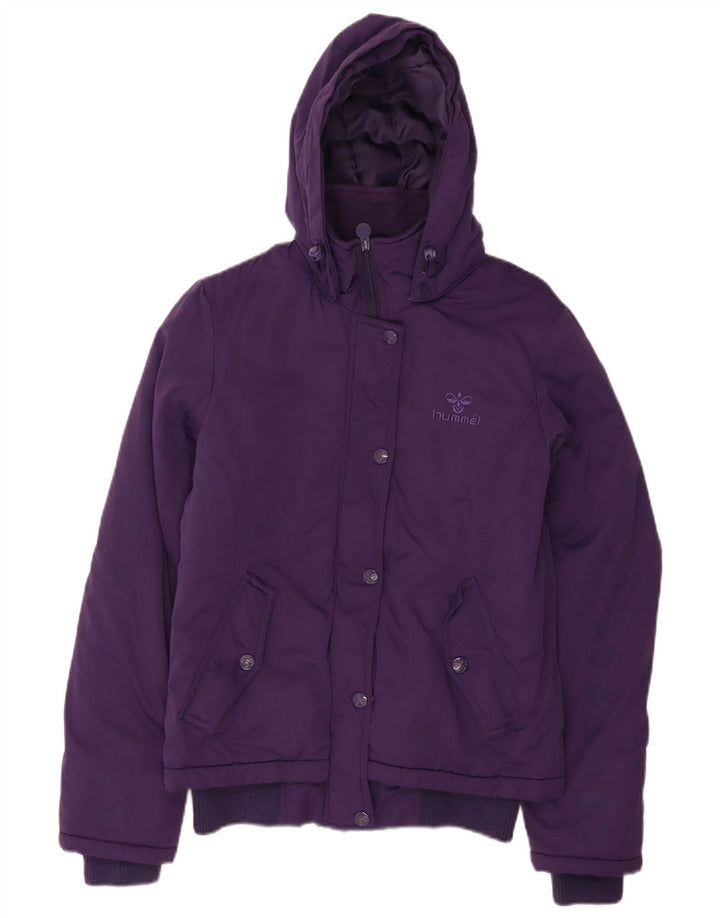 Hummel Chaqueta acolchada con capucha para mujer UK 44 Mediana Púrpura Nylon