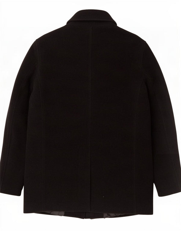 Zara Hombre Abrigo UK 42 XL Lana Negra