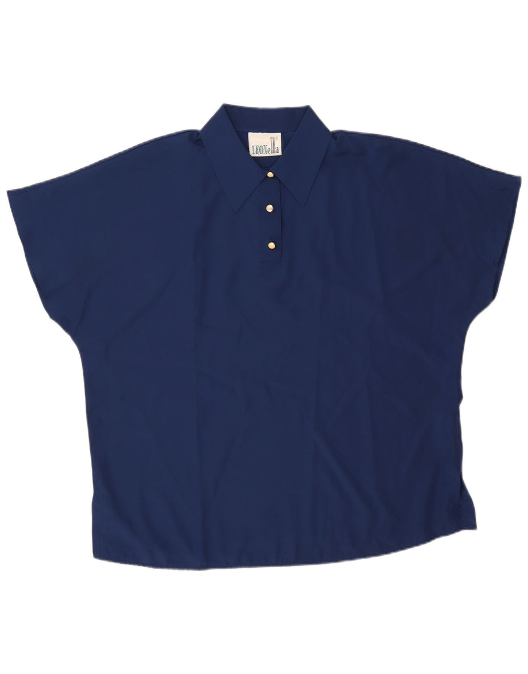 Polo vintage de gran tamaño para mujer Reino Unido 18 XL Poliéster azul marino