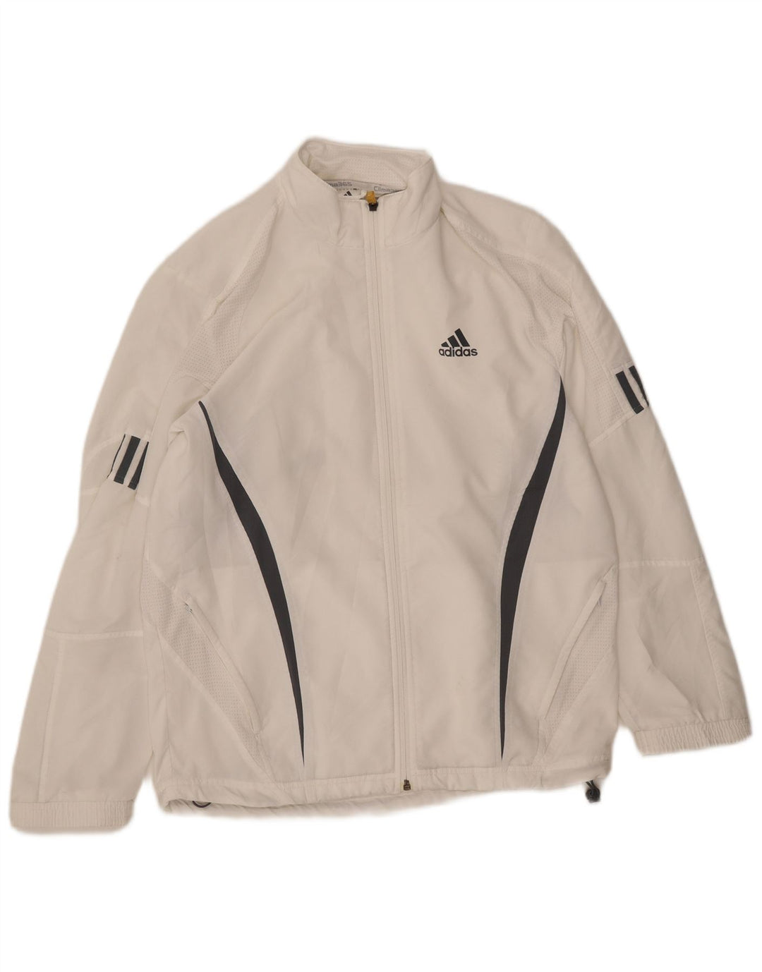ADIDAS Mens Clima 365 Chándal Top Chaqueta Pequeña Blanco Colorblock