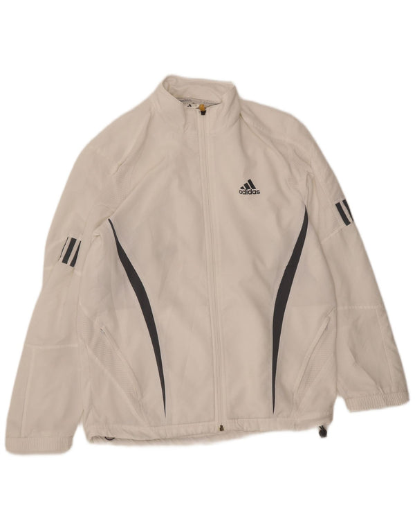ADIDAS Mens Clima 365 Chándal Top Chaqueta Pequeña Blanco Colorblock