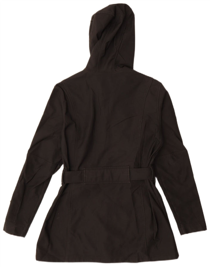 NIKE Chaqueta cortavientos con capucha para mujer UK 40 Mediano Negro Poliéster